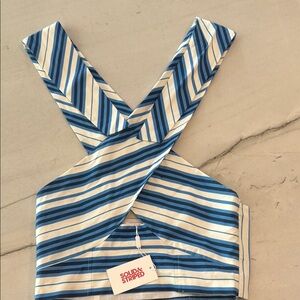 Solid & Striped Blue and White Striped Top